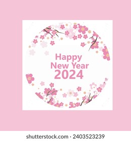 Happy new year card 2024
