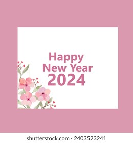 Happy new year card 2024