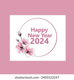 Happy new year card 2024