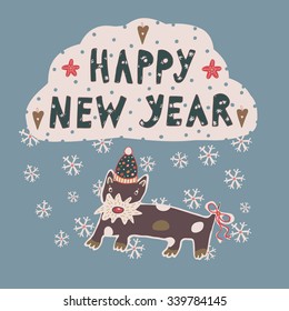 Happy New Year card