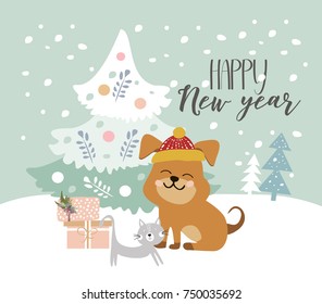 Happy New Year card