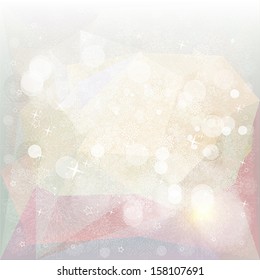 Happy New Year card or background with snowflakes and stars.  Vector illustration