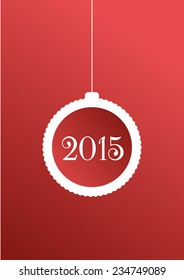 Happy New Year card, ball with signe