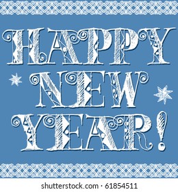 Happy New Year card design