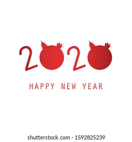 Happy New Year Card, Flyer or Cover Design - 2020