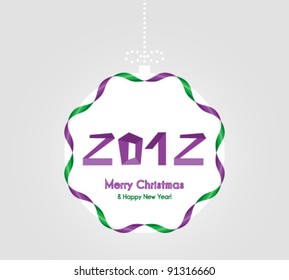 Happy New Year Card  with globe