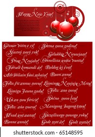 Happy New Year Card in Multiple Languages