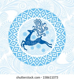 Happy new year card pattern winter background vector illustration