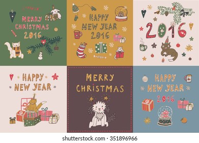 Happy New Year card set