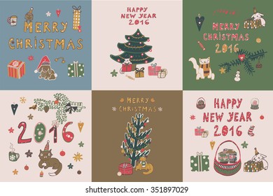 Happy New Year card set
