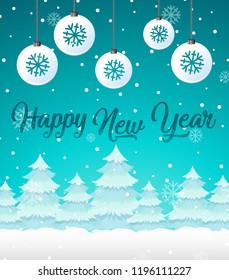 Happy new year card template illustration