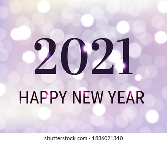 Happy New Year Card With Text With Gradient Mesh, Vector Illustration