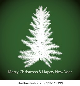 Happy new year card with tree