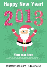 Happy New Year card. vector illustration