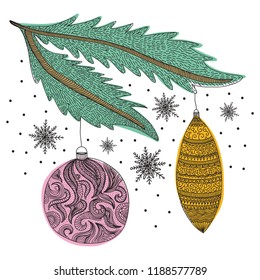 Happy new year card. Vector illustration