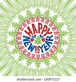 Happy new year card vector illustration