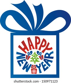 Happy new year card vector illustration