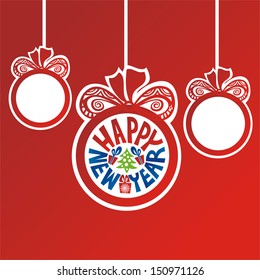 Happy new year card vector illustration