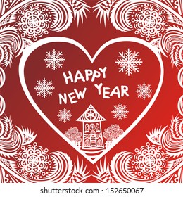 Happy new year card vector illustration