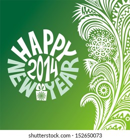 Happy new year card vector illustration