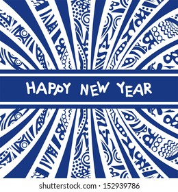 Happy new year card vector illustration