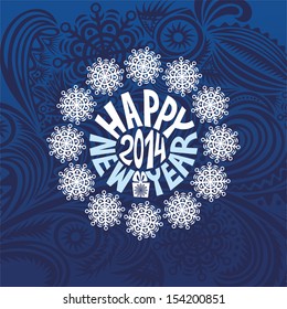 Happy new year card vector illustration
