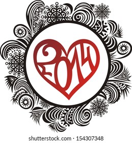Happy new year card vector illustration