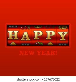 Happy New Year card. Vector.