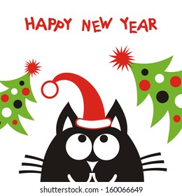 Happy new year card vector illustration
