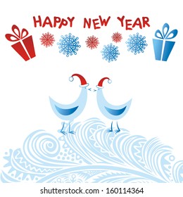 Happy new year card vector illustration