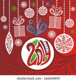 Happy new year card vector illustration
