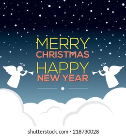 Happy New Year Card Vector Illustration