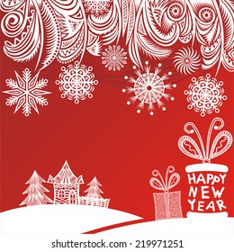 Happy new year card vector illustration