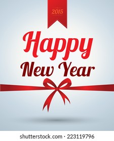 Happy new year card. Vector illustration. Can use for printing and web.