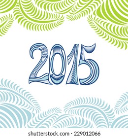 Happy new year card vector illustration