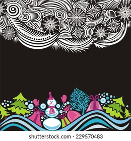 Happy new year card vector illustration