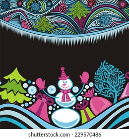 Happy new year card vector illustration