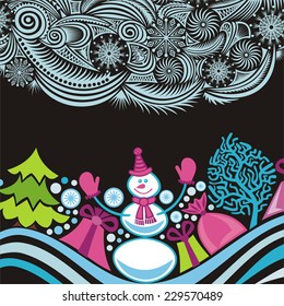 Happy new year card vector illustration