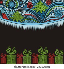 Happy new year card vector illustration