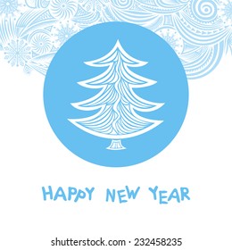 Happy new year card vector illustration