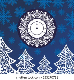 Happy new year card vector illustration