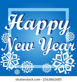 Happy New Year card. Vector template for new year celebration gift card, poster, web banner.