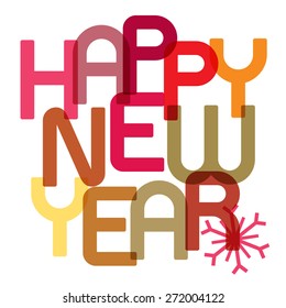 Happy New Year Card - Vector illustration