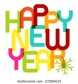 Happy New Year Card - Vector illustration