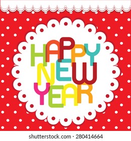Happy New Year Card - Vector illustration