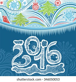 Happy new year card vector illustration