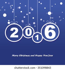 Happy New Year card. Vector illustration