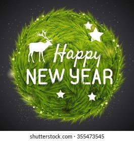 Feliz año nuevo. Ilustración del vector 