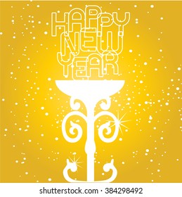 Happy new year card Vector.