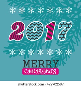 Happy New Year card. vector illustration